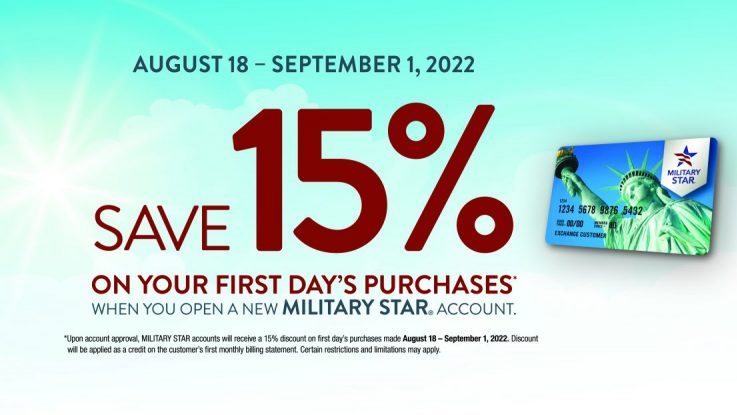 MilStar first-day discount