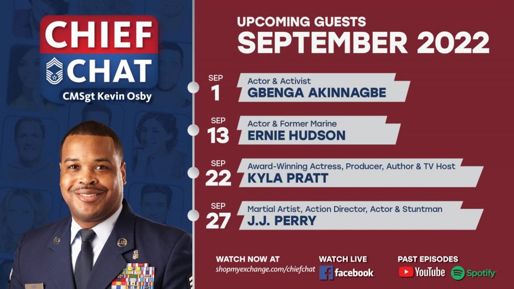 Exchange’s ‘Chief Chat’ Welcomes Gbenga Akinnagbe, Ernie Hudson, Kyla Pratt and J.J. Perry in September