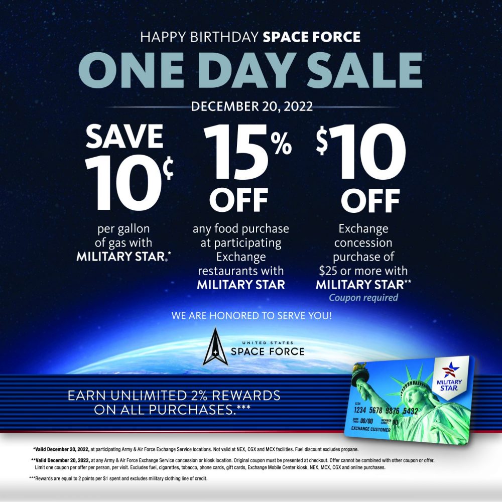 space force bday milstar offers