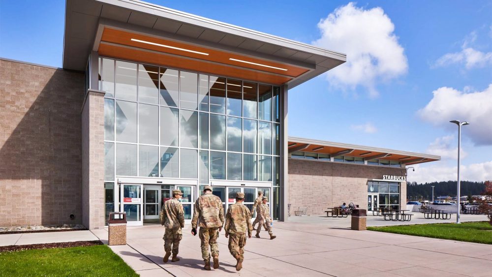 Service members shopping the Exchange