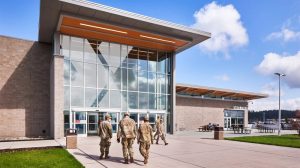 Service members shopping the Exchange