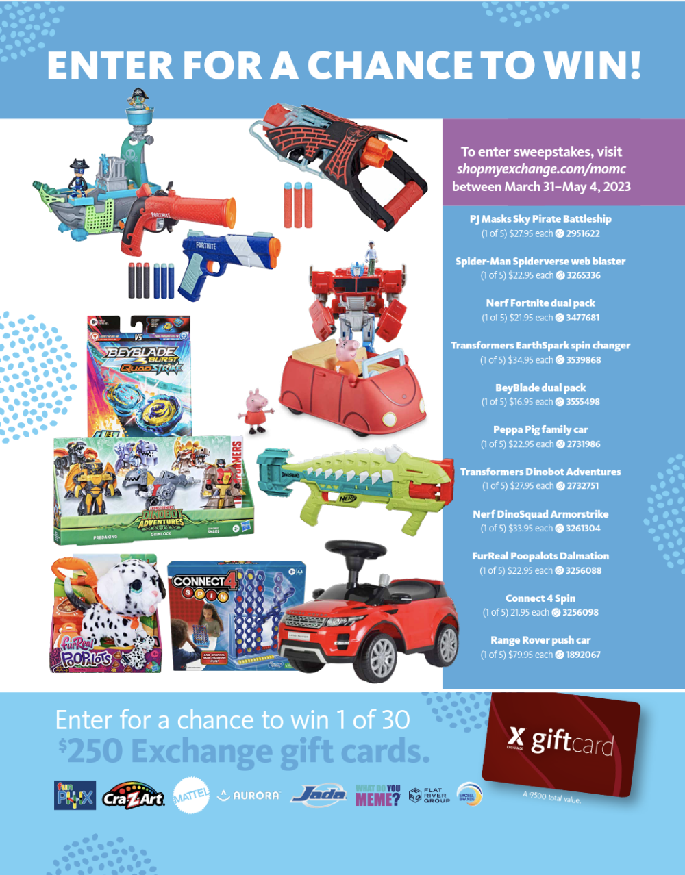 Exchange Salutes Military Kids with More Than $9,000 in Toys and Gift Cards