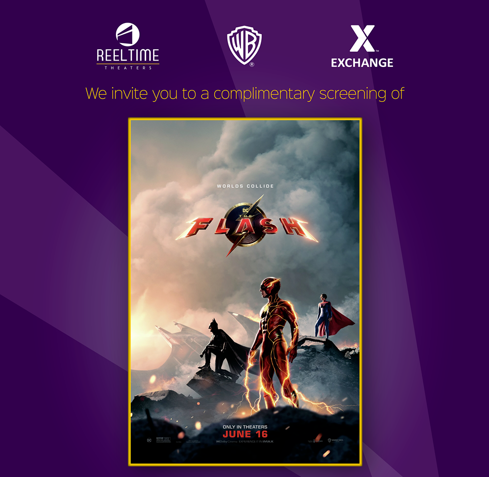 Service members and their families can enjoy a free advance screening of Warner Bros. Pictures’ “The Flash” at select Exchange Reel Time Theaters on June 3.