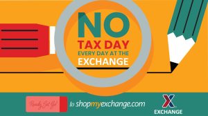 An Exchange flyer announcing the tax holiday.