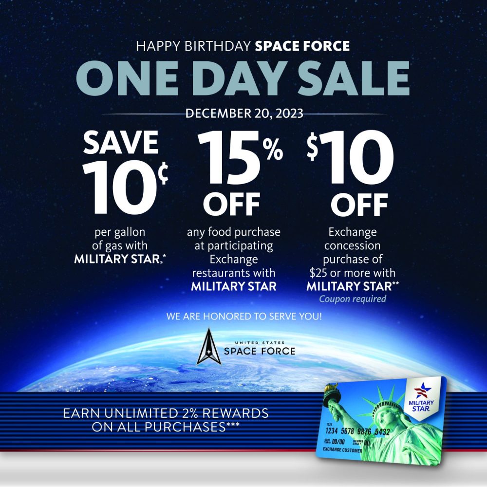 MILITARY STAR Space Force Birthday savings