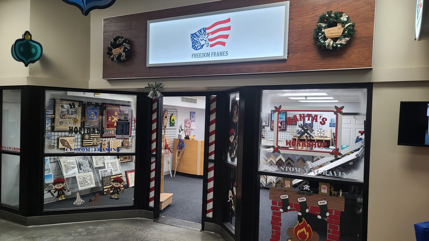 Freedom Frames storefront at Fort Wainwright Exchange