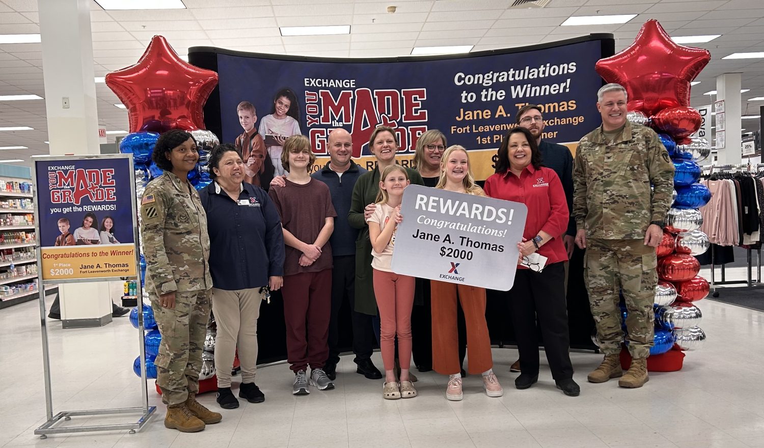 She Made the Grade! Fort Leavenworth Sixth-Grader Scores $2,000 Exchange Gift Card for Academic Excellence