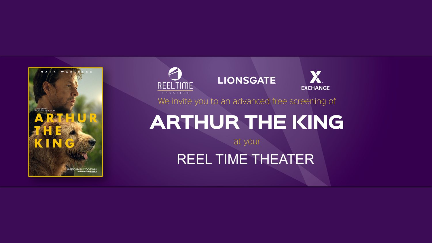 The Army & Air Force Exchange Service and Lionsgate are bringing a free screening of the upcoming adventure film “Arthur the King” to select worldwide Reel Time Theaters on March 9.