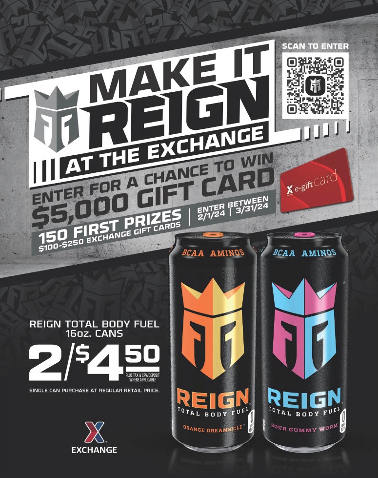 Shoppers worldwide can enter for a chance at nearly $28,000 in prizes in the Make it REIGN at the Exchange Sweepstakes.