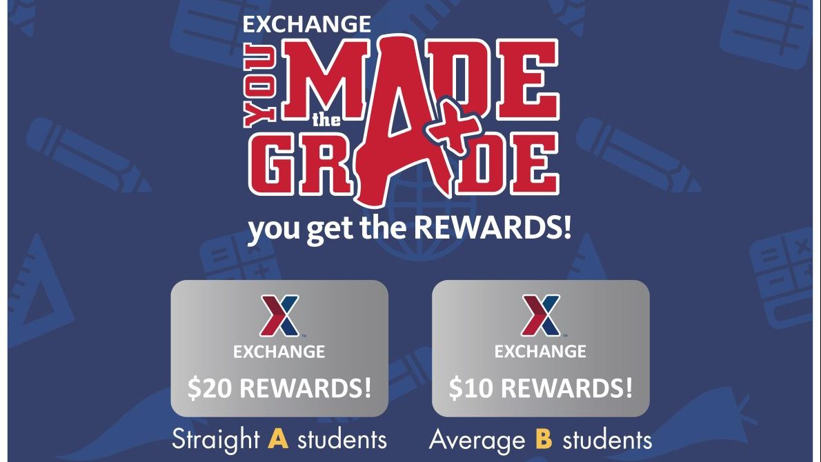 Good grades pay off in prizes for military kids with the Army & Air Force Exchange Service’s You Made The Grade program!