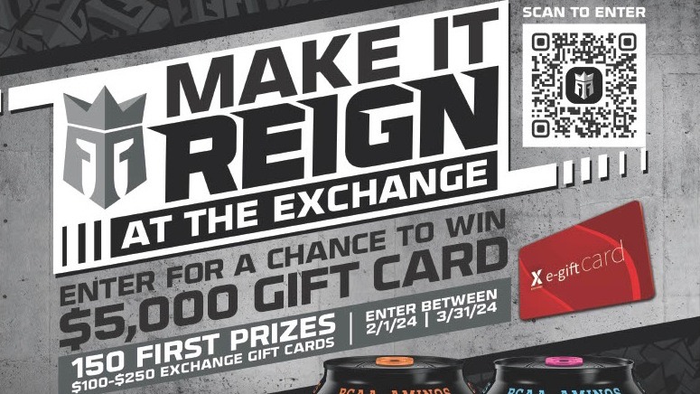 Shoppers worldwide can enter for a chance at nearly $28,000 in prizes in the Make it REIGN at the Exchange Sweepstakes.