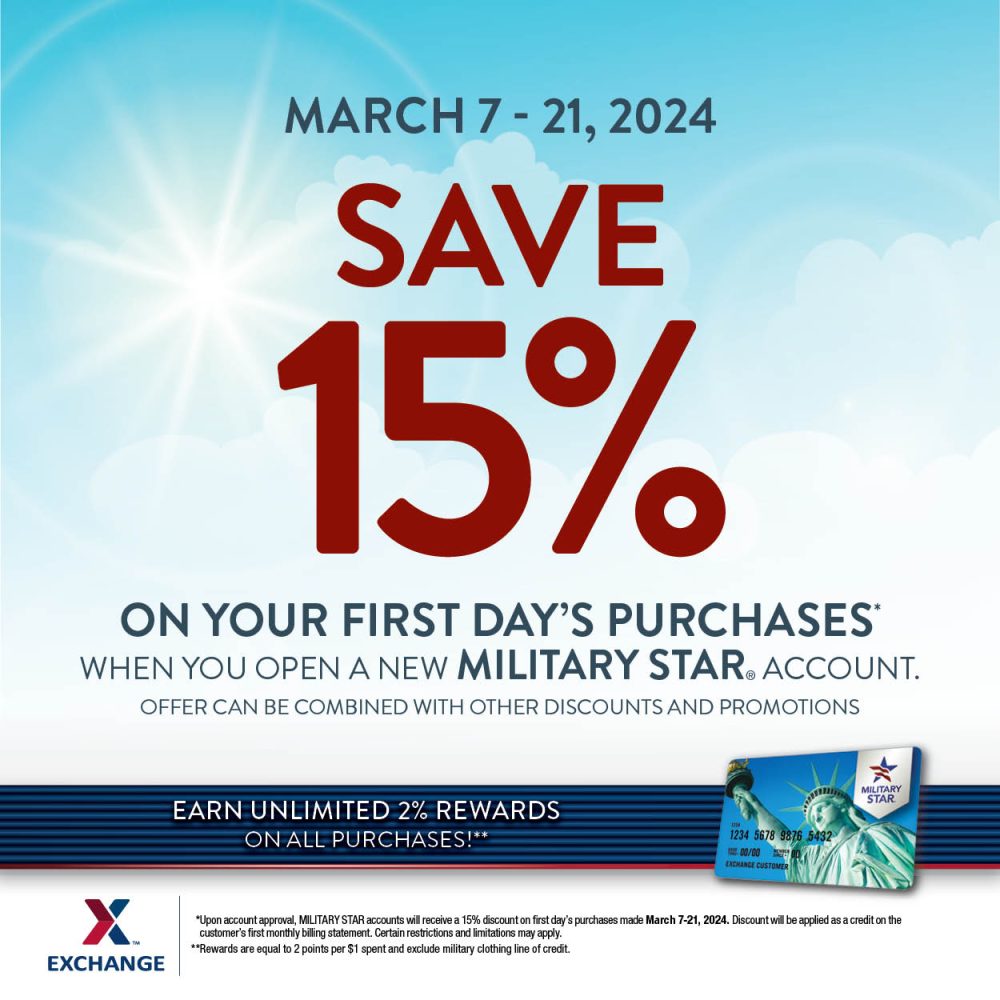 Mil-Star first-day discount