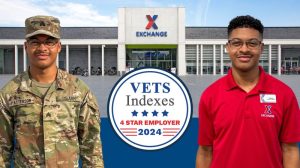 Army & Air Force Exchange Service Honored as a 2024 VETS Indexes 4-Star Employer