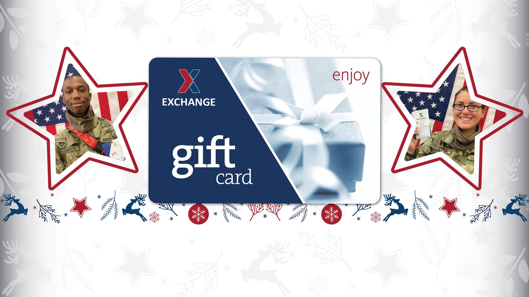 Anyone can show their gratitude this holiday season by sending an Army & Air Force Exchange Service gift card.