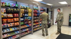 Service members shopping at URU