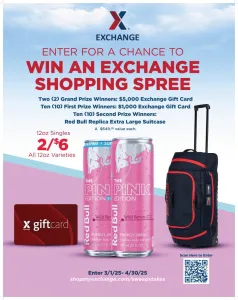 Win an Exchange Shopping Spree with the Red Bull Spring Edition Sweepstakes.