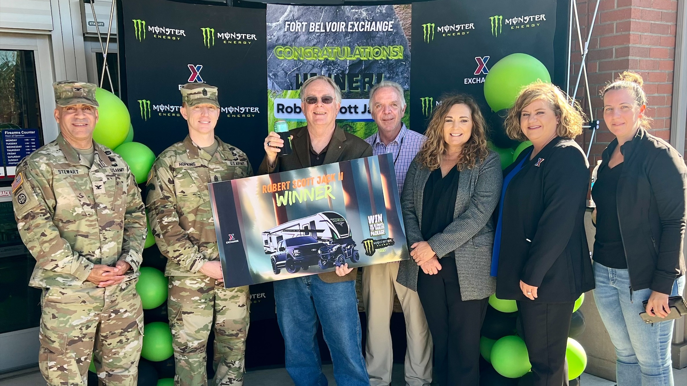 Winner presentation of 2024 Monster Energy Toy Hauler Sweepstakes