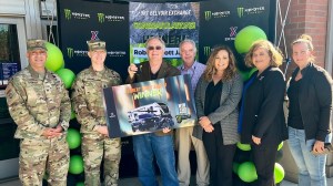 Winner presentation of 2024 Monster Energy Toy Hauler Sweepstakes