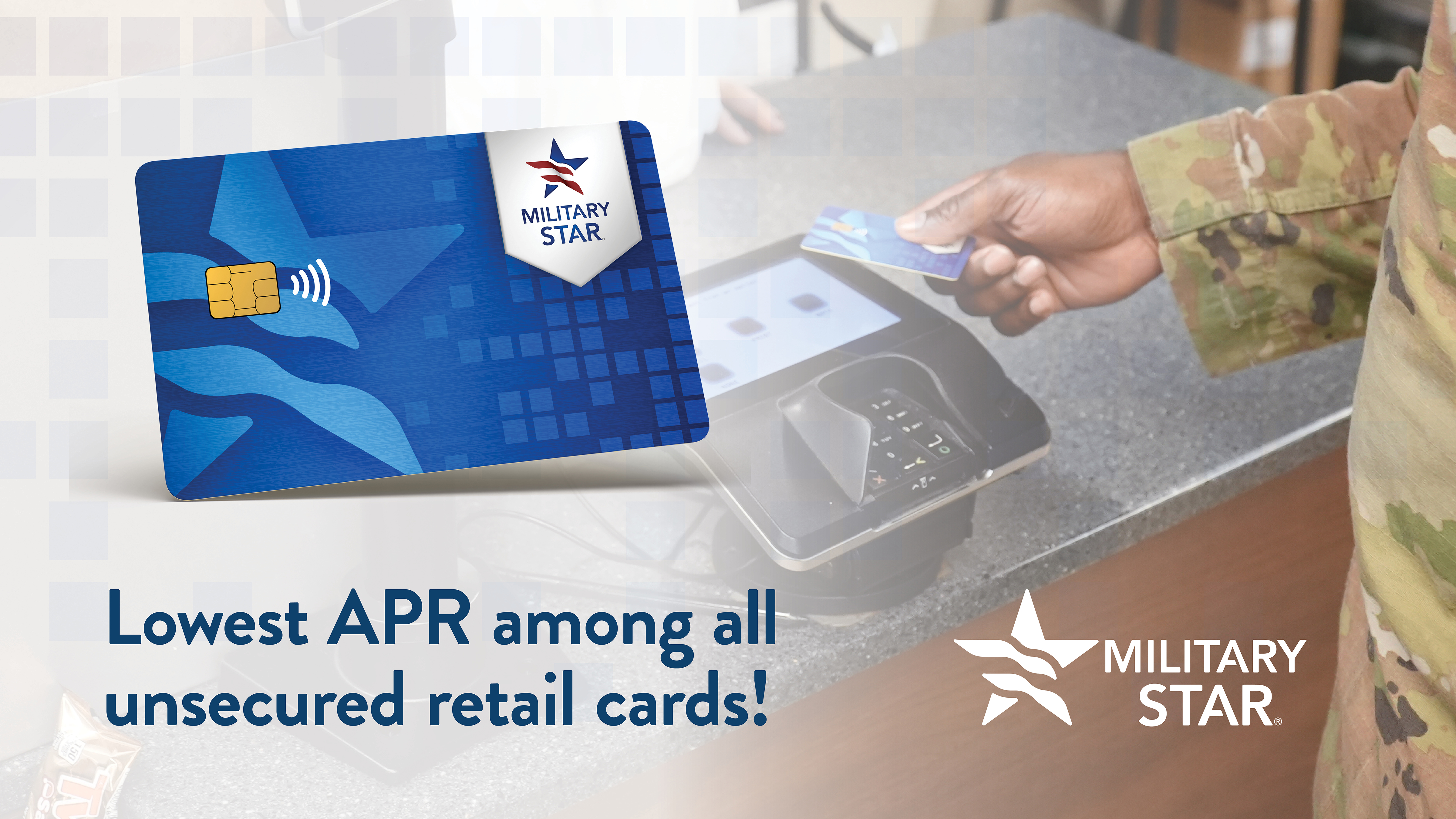 MILITARY STAR offers lowest APR of all unsecured retail cards