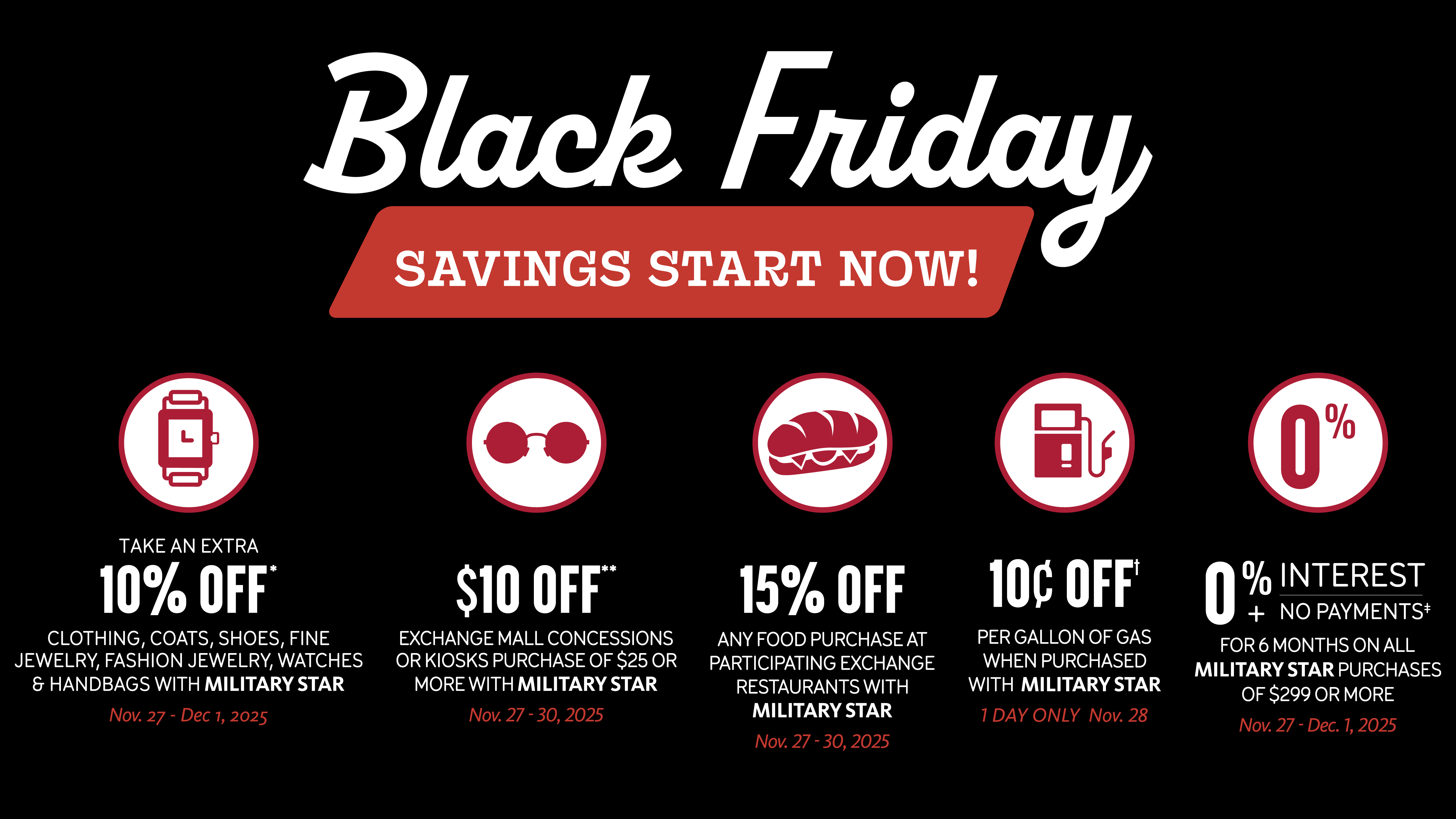 Exchange Shoppers Can Feast on Black Friday Weekend Savings with MILITARY STAR