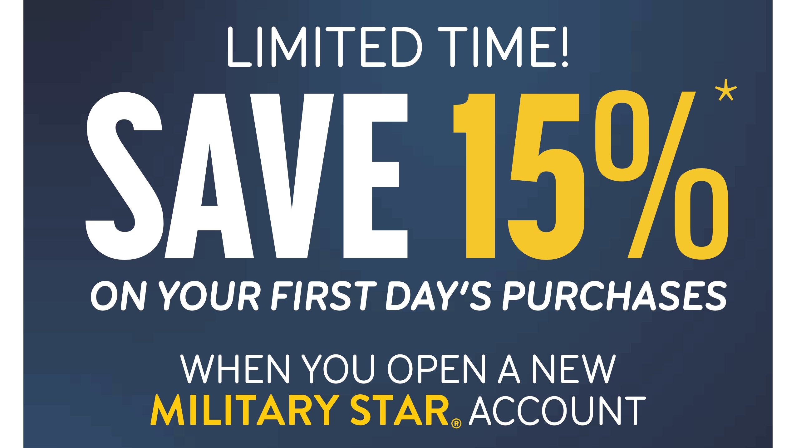 MILITARY STAR Card Makes Spirits Bright with 15% off First-Day Purchases Dec. 4-18