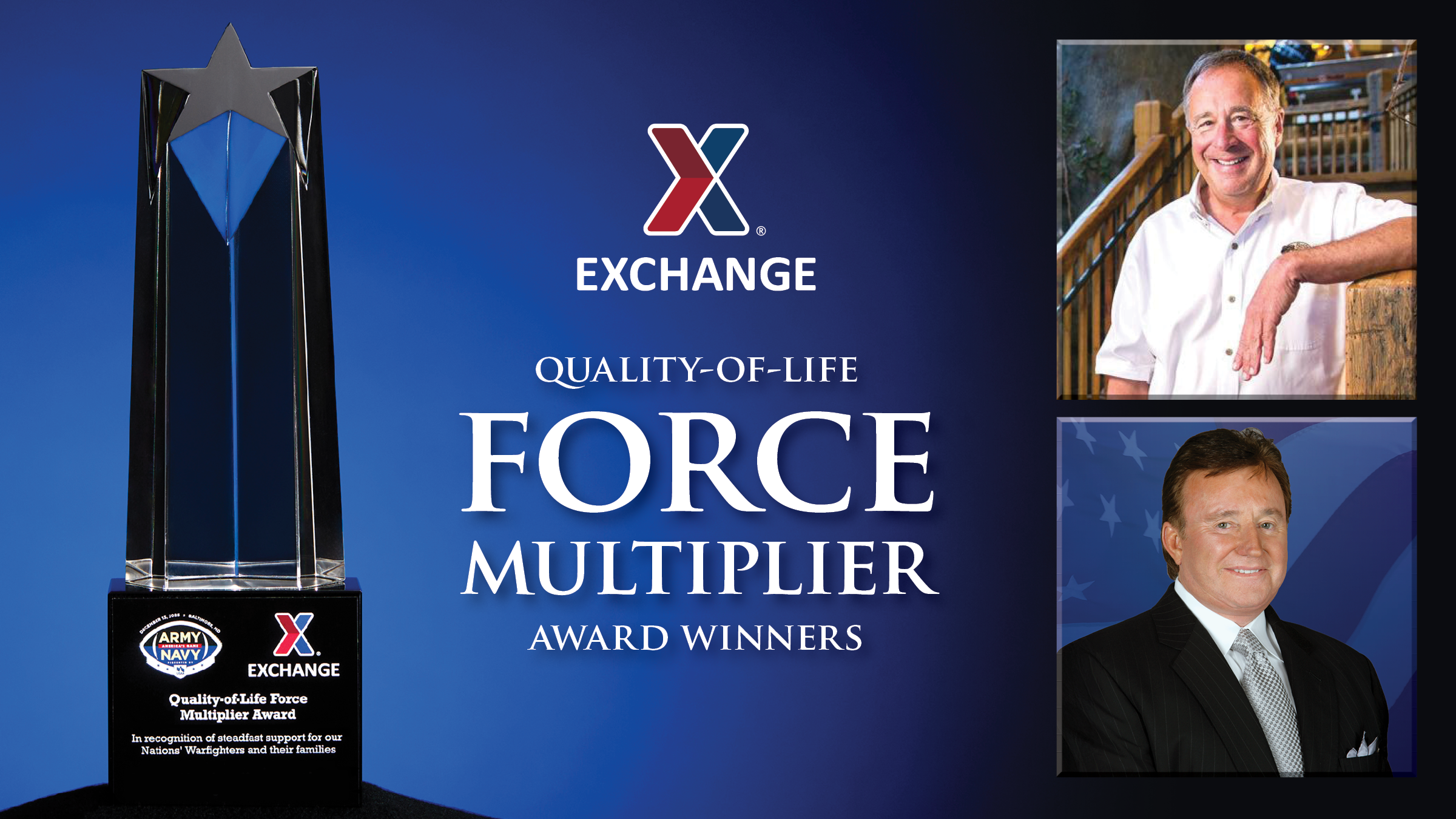 Exchange to Honor Conservationist Johnny Morris, Racing Great Richard Childress with Quality-of-Life Force Multiplier Award