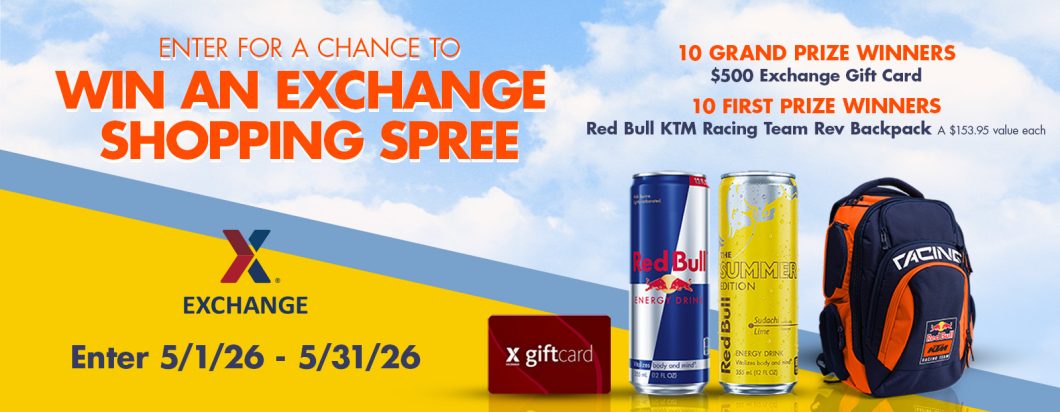 Exchange Shoppers Can Win Big in Red Bull Shopping Spree Sweepstakes