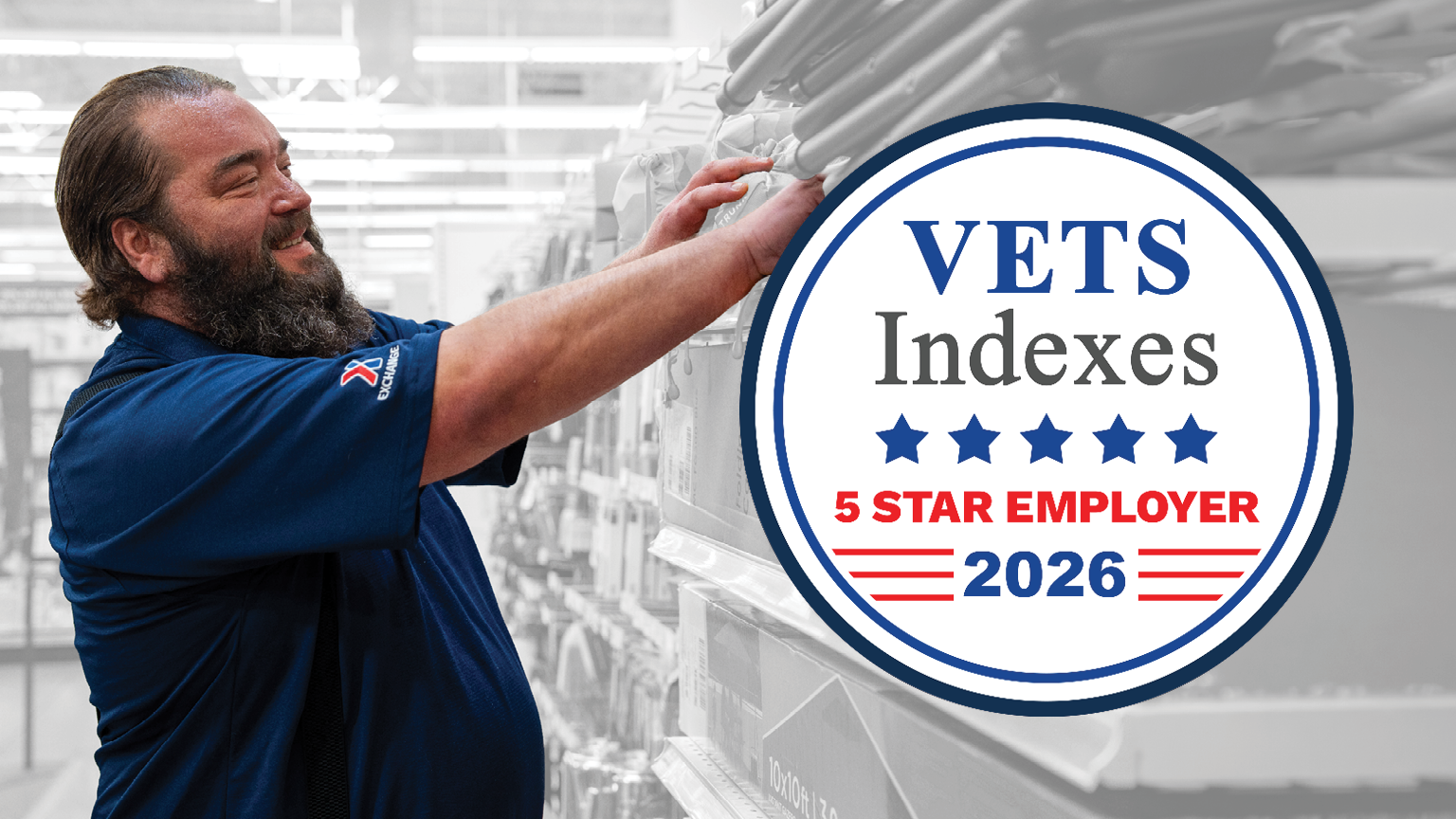 Army & Air Force Exchange Service Named 2026 VETS Indexes 5-Star Employer for Advancing Military-Connected Careers