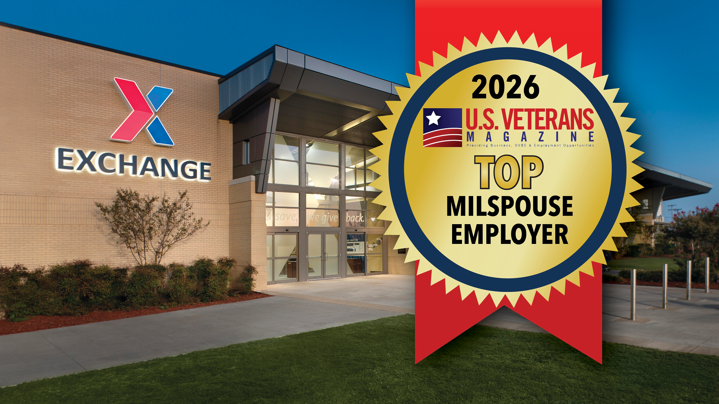 Exchange Named Inaugural Top Military Spouse Employer by U.S. Veterans Magazine