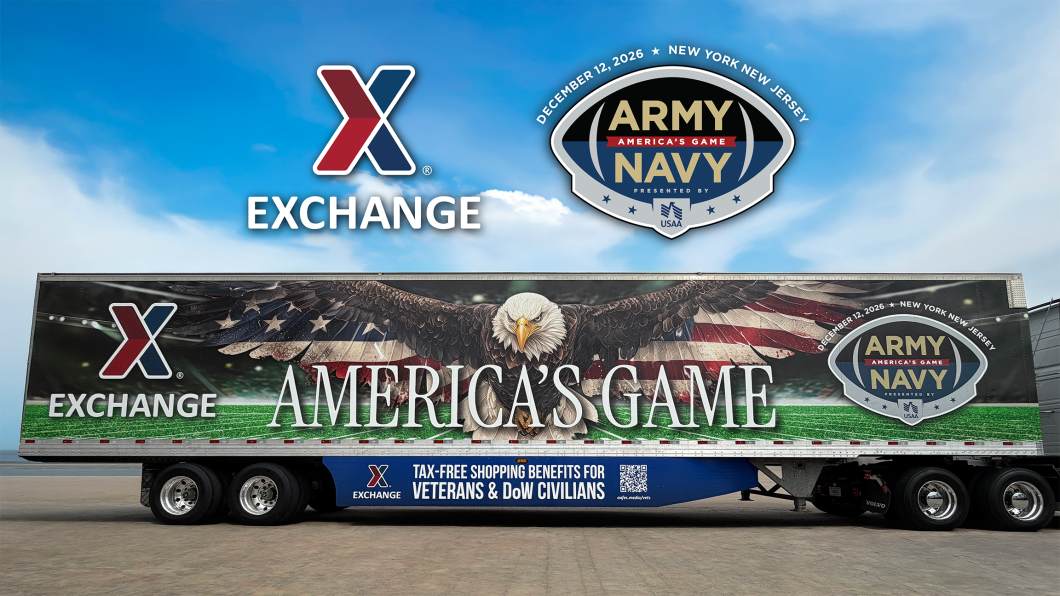 Exchange’s New Army-Navy Game Trailer Wrap Salutes Service, Freedom and America 250